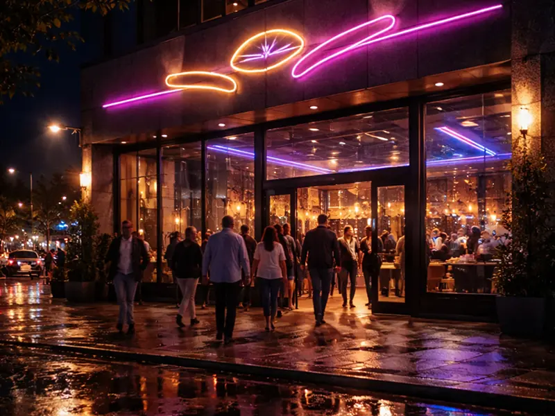 Exterior do Bingo da Amadora a noite