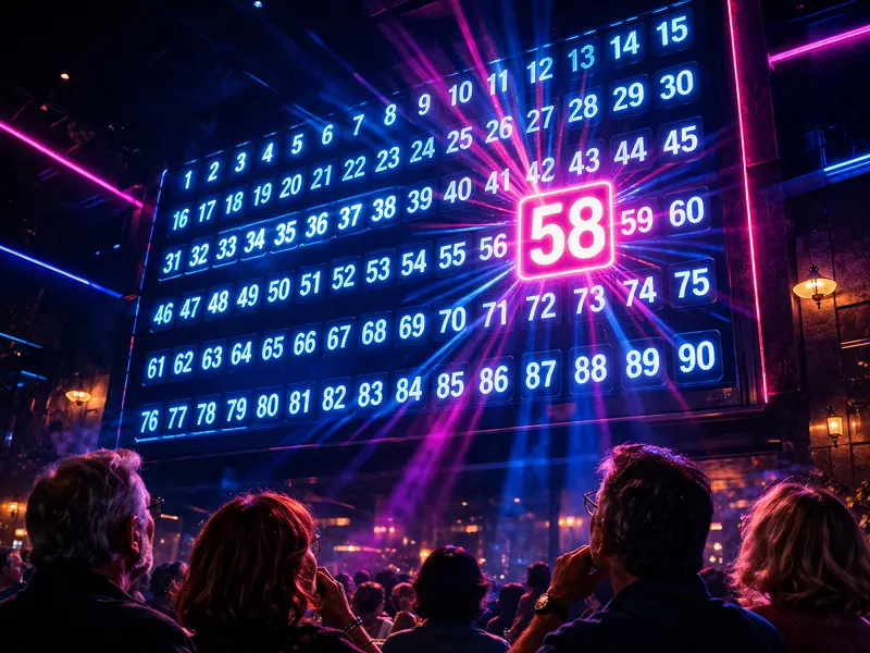 Painel digital de numeros do bingo